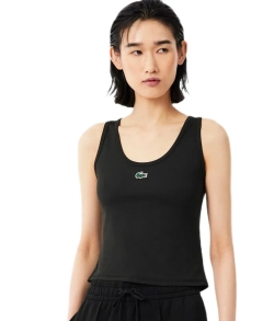 Женский топ теннисный Lacoste Sport Ultra Dry UV Protect - black