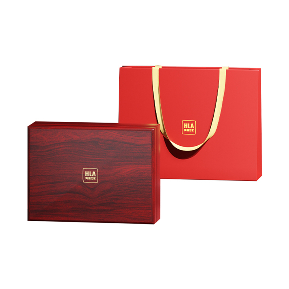HLA Premium Sophisticated Wooden Box Cow Leather Exquisite Leather Versatile Folding Wallet Card Holder, Wallet Regular