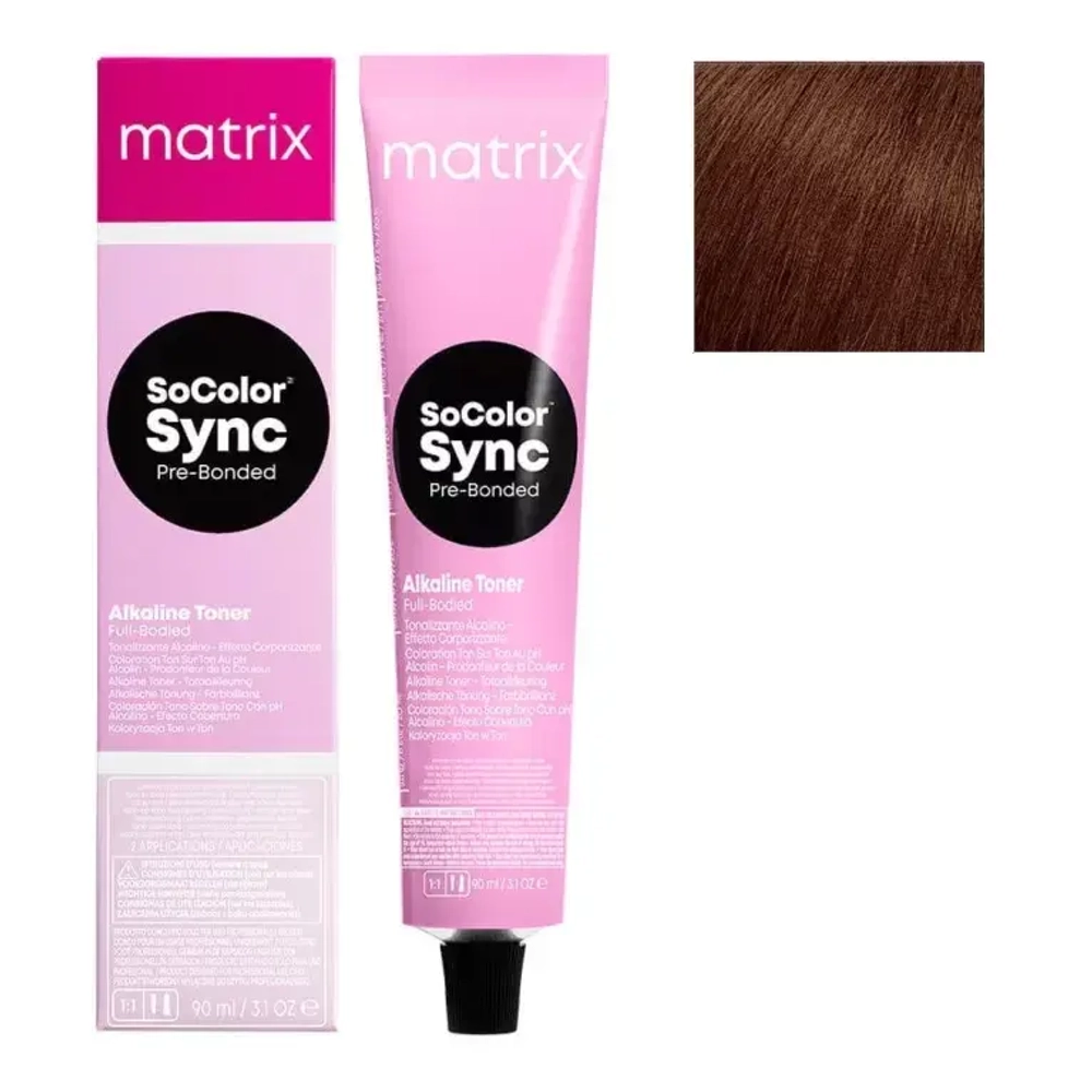 Matrix Super Sync Безаммиачный краситель для волос, 5MM Светлый шатен глубокий мокка, 90 мл