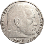 2 марки 3 рейх 1937 (F) VF-