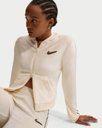 Nike Sportswear Женская кофта с капюшоном, длинными рукавами и застежкой-молнией по всей длине - NIKE