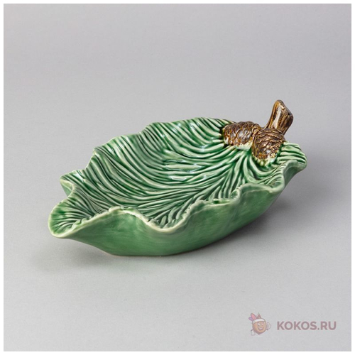 Блюдо Зеленая сосна 21х12,3х5см, керамика арт.145-205 527534