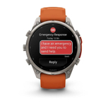 Garmin Fenix 9 Pro — 47 мм AMOLED Titanium Autumn Orange / Spark Orange