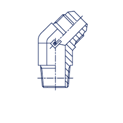 Штуцер FC45 JIC 3/4" NPT1/2"