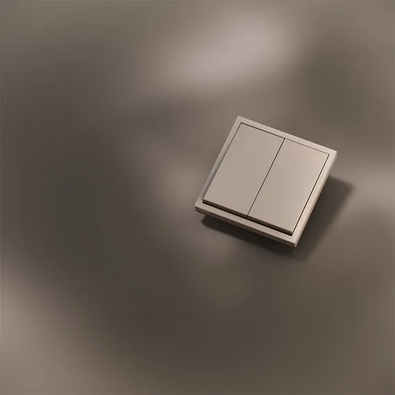 Клавиши для выключателя/переключателя двухклавишного Voltum S70 Metal Платина VLSM000310