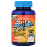 21st Century, Zoo Friends, мультивитаминные жевательные мармеладки, плюс дополнительный витамин C, фрукты с отличным вкусом, 60 жевательных таблеток