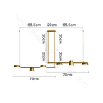Ceiling design lamp Copper
