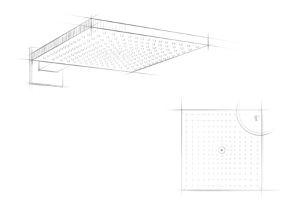Верхний душ Hansgrohe Raindance E 300 1jet с держателем матовый чёрный 26238670