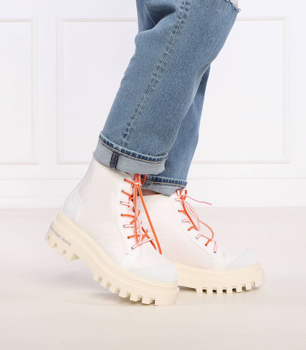 ботильоны toothy combat boot softny CALVIN KLEIN JEANS - кремовый(YW0YW00948)