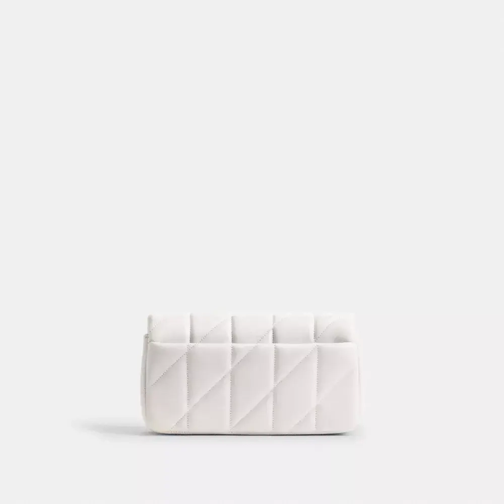 COACH СУМКА ЧЕРЕЗ ПЛЕЧО TABBY 19 С ЦЕПОЧКОЙ И СТЕЖКОЙ, БЕЛЫЙ