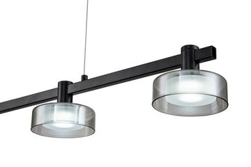 Люстра подвесная LED 20W 3000К-6000К 4009/02/04PL чёрный/дымчатый Gloze Stilfort
