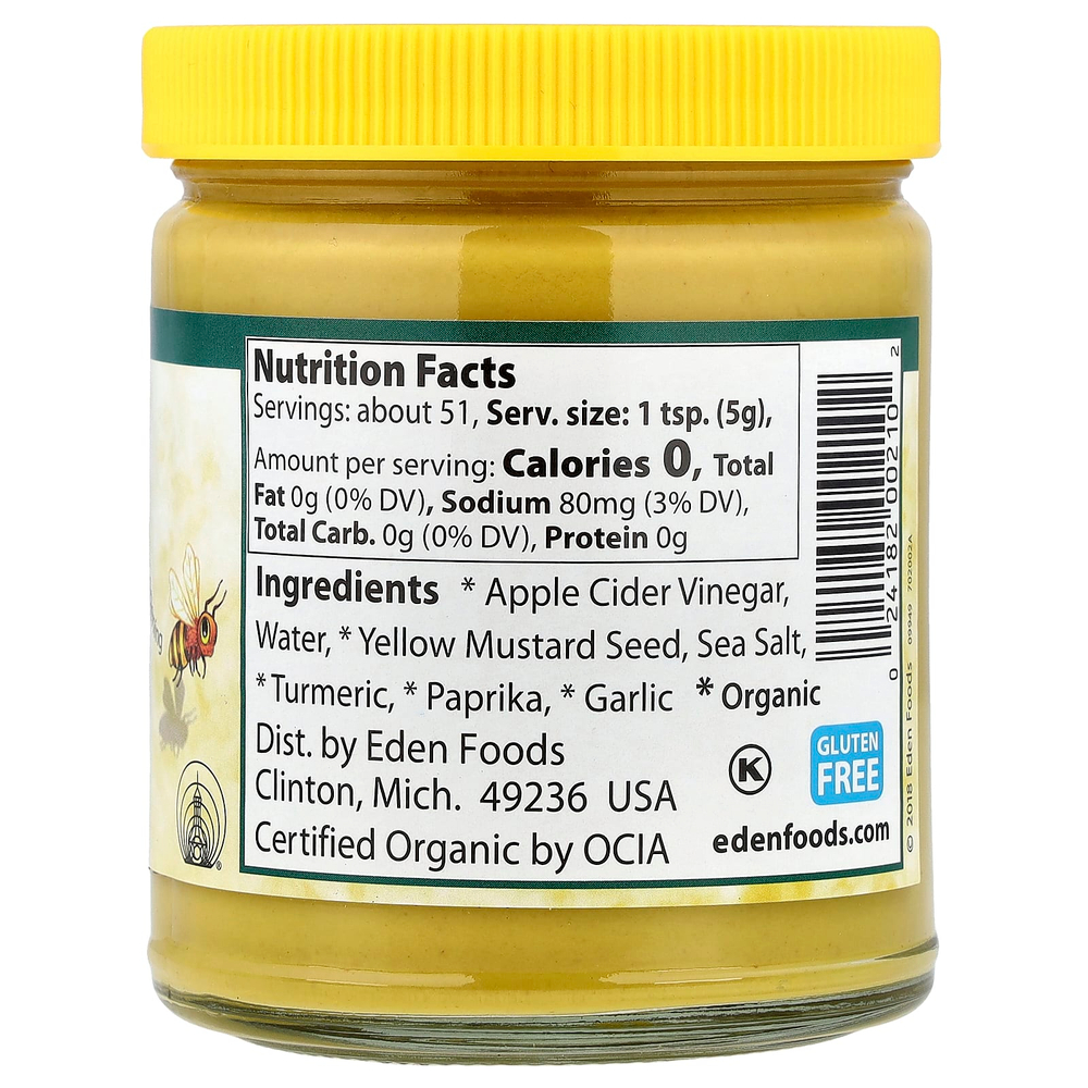 Eden Foods, органическая желтая горчица, 9 унций