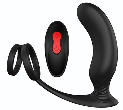 Черный массажер простаты Remote P-Pleaser - 15 см. (Цвет: черный)