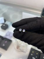 Серьги Кристал Сёркл с лунным камнем / Crystal Circle