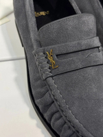 Мужские графитовые замшевые лоферы Cassandre YSL