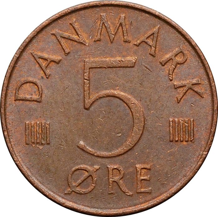 5 эре 1973-1988 Дания