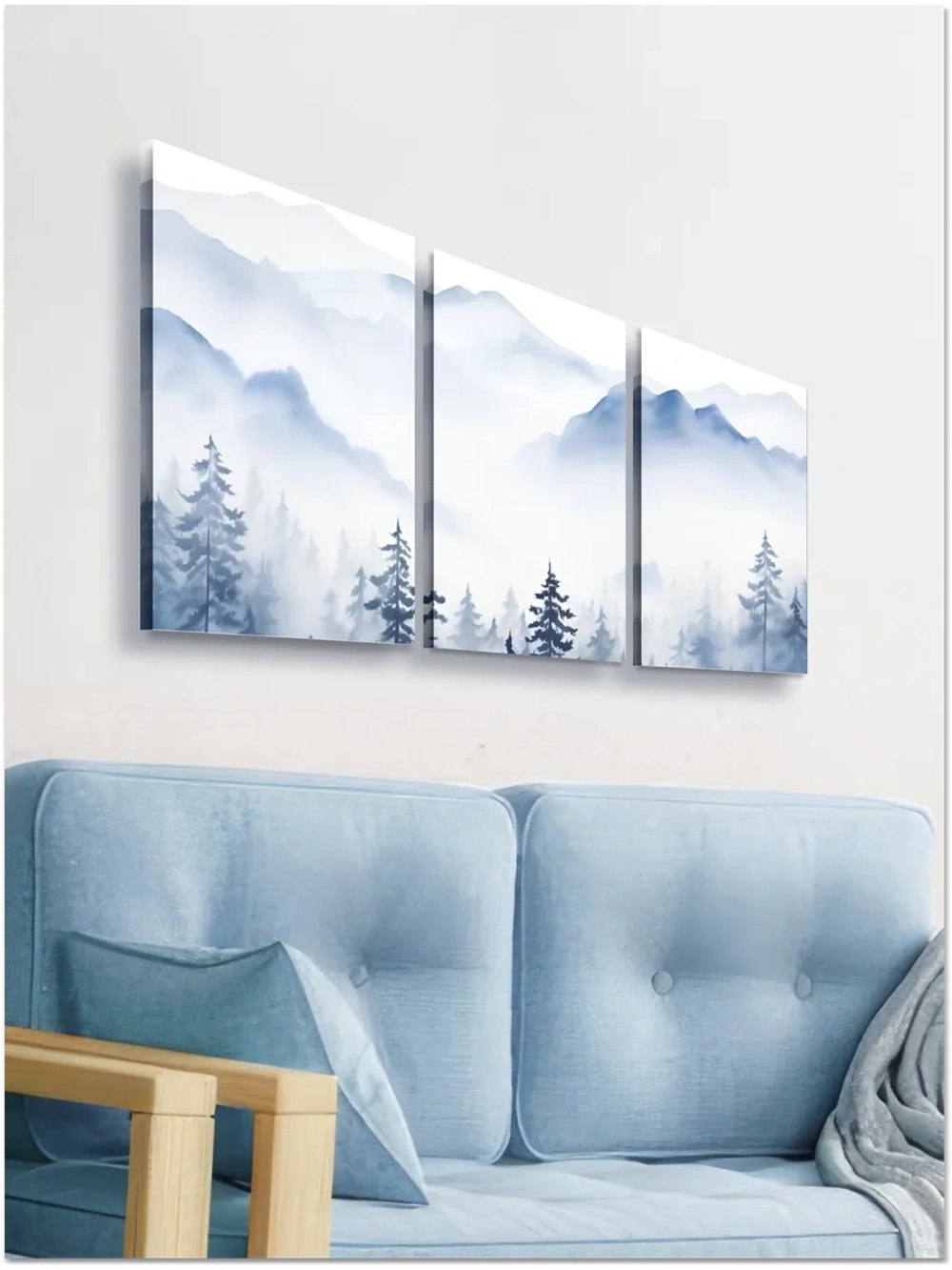 Картина Горный покров модульная 50x70см 3шт.