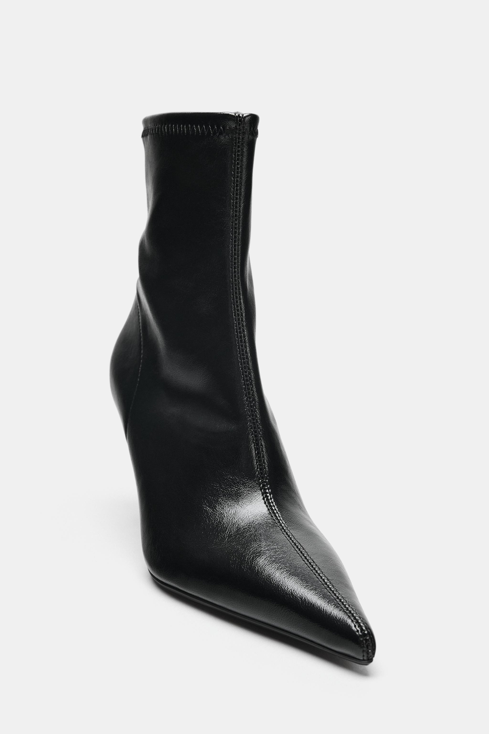 ZARA БОТИЛЬОНЫ НА КАБЛУКЕ, ЧЕРНЫЙ