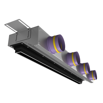 Provent VPNDU 500х25/90×3 компактный щелевой диффузор для натяжного потолка с КСД на 3 выхода