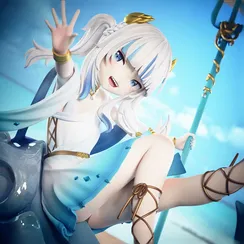 Gawr Gura on the beach - Hololive