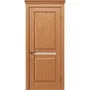 Фото Alvero Афина орех золотой глухая с узкой стеклянной вставкой