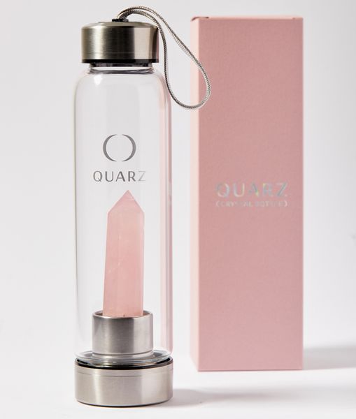 Бутылка для воды с розовым кварцем в интернет-магазине Quarz Бутылка для воды с розовым кварцем в интернет-магазине Quarz