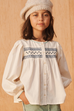 ZARA БЛУЗА С ВЫШИВКОЙ - LIMITED EDITION, ЭКРЮ