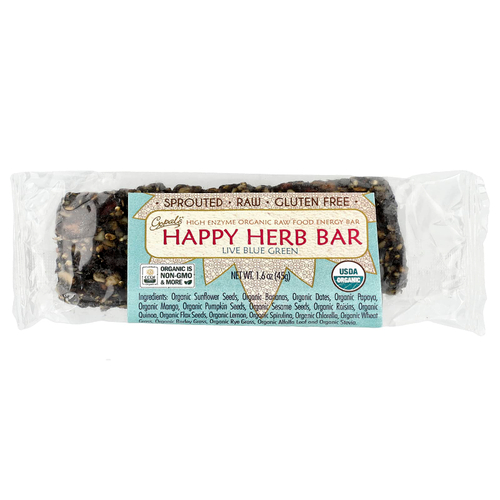 Gopal's, Happy Herb Bar, батончик с сине-зеленым вкусом, 45 г (1,6 унции)