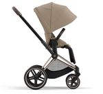 Коляска Cybex Priam IV Rosegold complete Aton S2 Lava Grey Base One 4 в 1 Cozy Beige