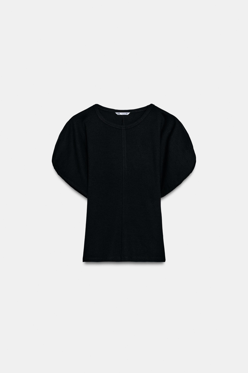 ZARA ФУТБОЛКА С РУКАВАМИ КИМОНО, ЧЕРНЫЙ