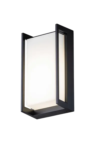 Уличный настенный светильник Rilon PL-2255 SAND BLACK, 12 Вт, чёрный