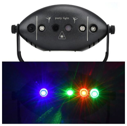 Лазерная цветомузыка Ligghig, с RGB-подсветкой и пультом, пластик, 10 Вт