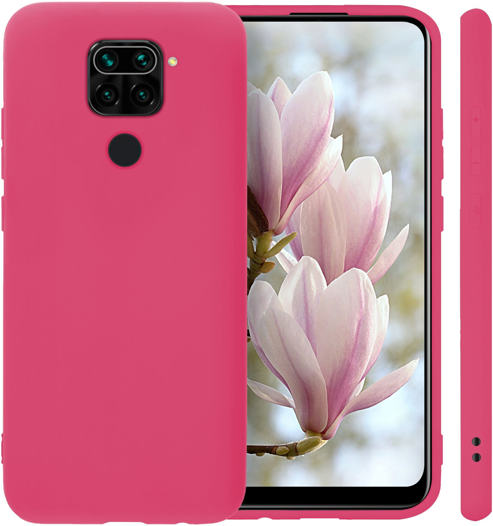 Мягкий Soft Touch чехол из силикона для XIAOMI REDMI NOTE 9 (не PRO / S!) и REDMI 10X с бархатной подкладкой