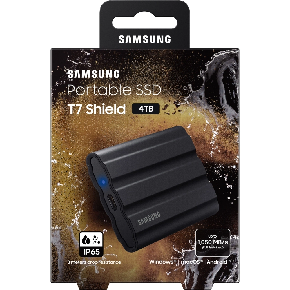 Внешний SSD Samsung 4Tb T7 Shield (MU-PE4T0S/WW) Чёрный