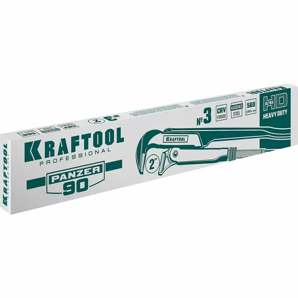 Ключ трубный сантехнический Kraftool PANZER-90 №3 прямые губки
