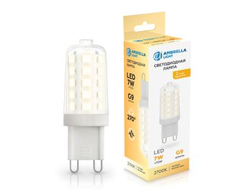 Капсульная лампа светодиодная LED G9 7W 2700K 220-240V 100703 Ambrella