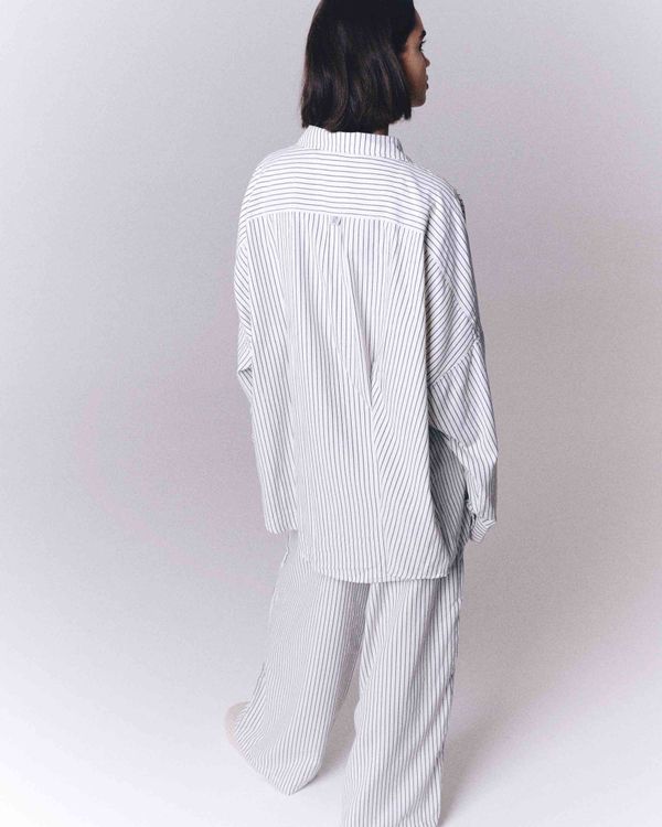 Рубашка Oversized Striped Shirt White - фото 5