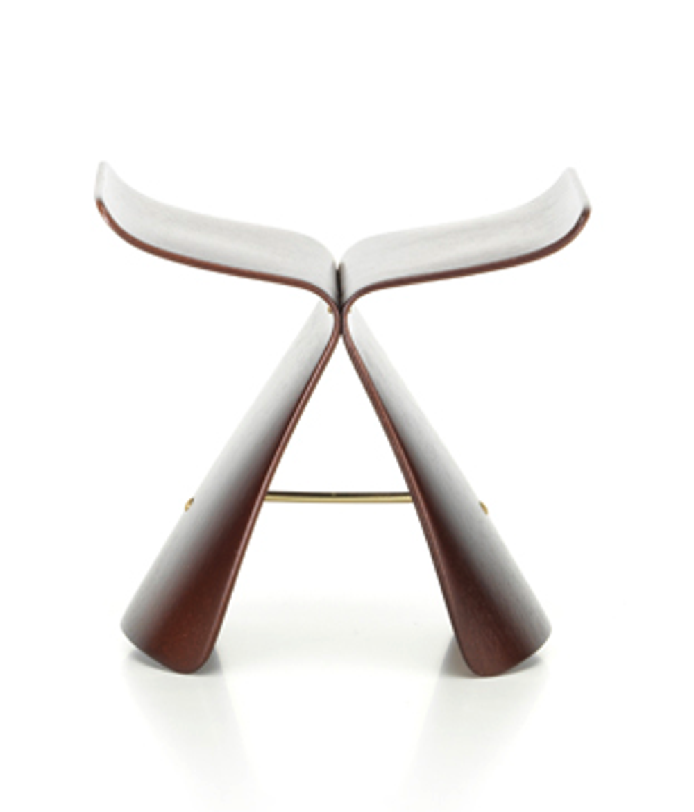 Табурет VITRA Miniatures Butterfly гнутая фанера, латунь, 57*69*79 светлый