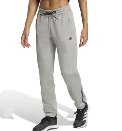 Женские теннисные брюки Adidas Game&Go Workout Fleece — серый меланж