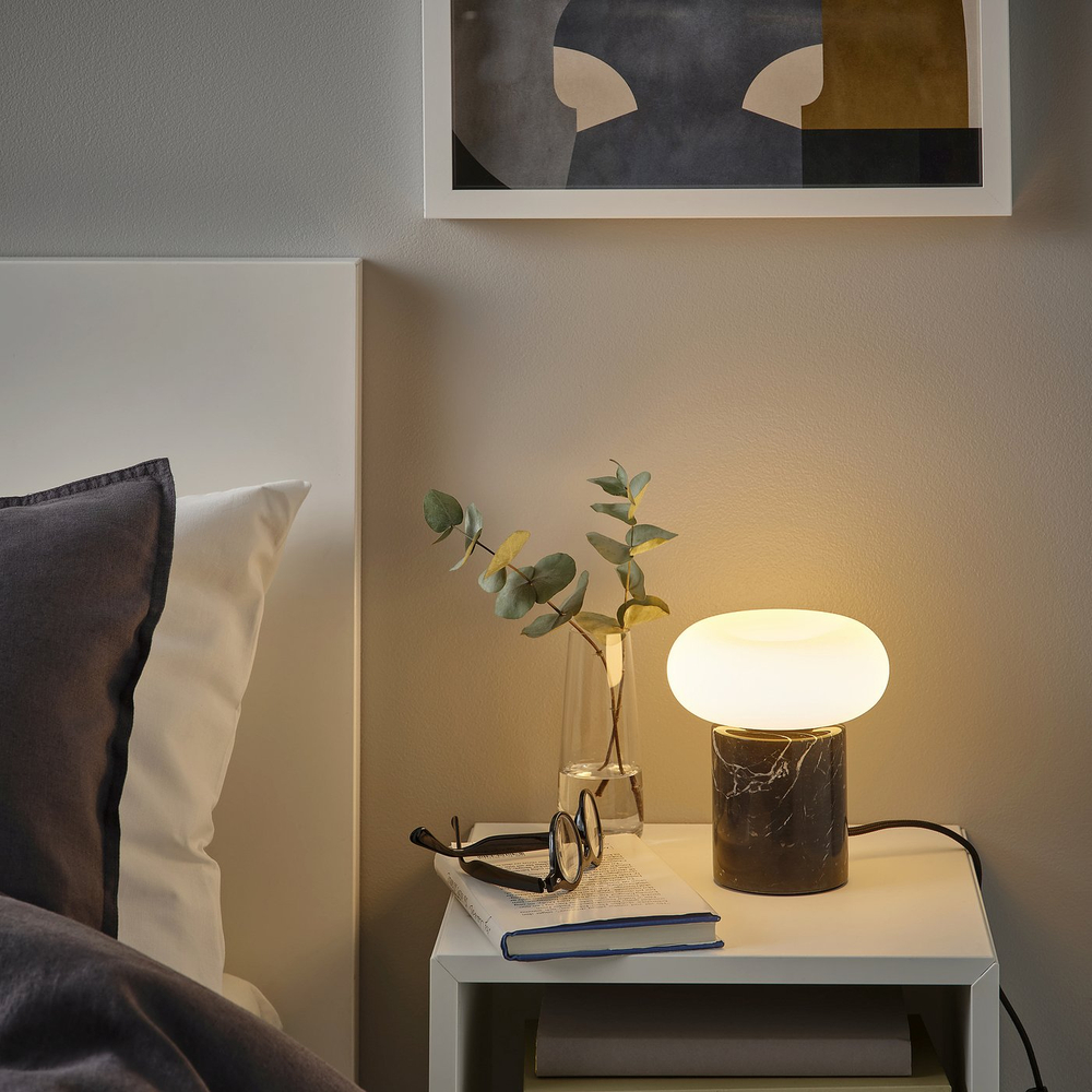 IKEA MOLNART  (ИКЕА МОЛНАРТ)  -  Лампа светодиодная E27 120 люмен - в форме кольца опаловая белая 2400 Кельвин 150 мм