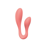Персиковый интерактивный вибростимулятор для пар Couple Secrets 2.0 APP (Цвет: персиковый)