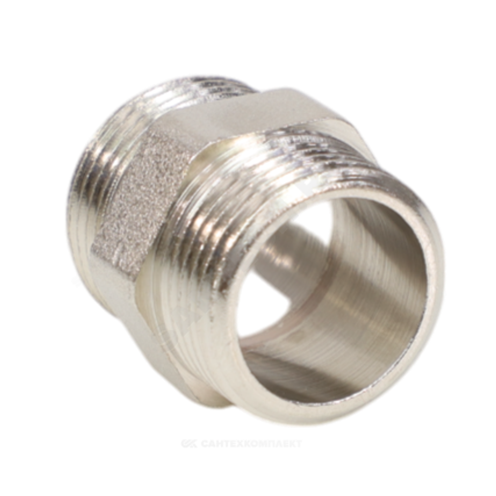 Ниппель латунь никель Ду 50 (2") НР VALFEX VF.582.N.200