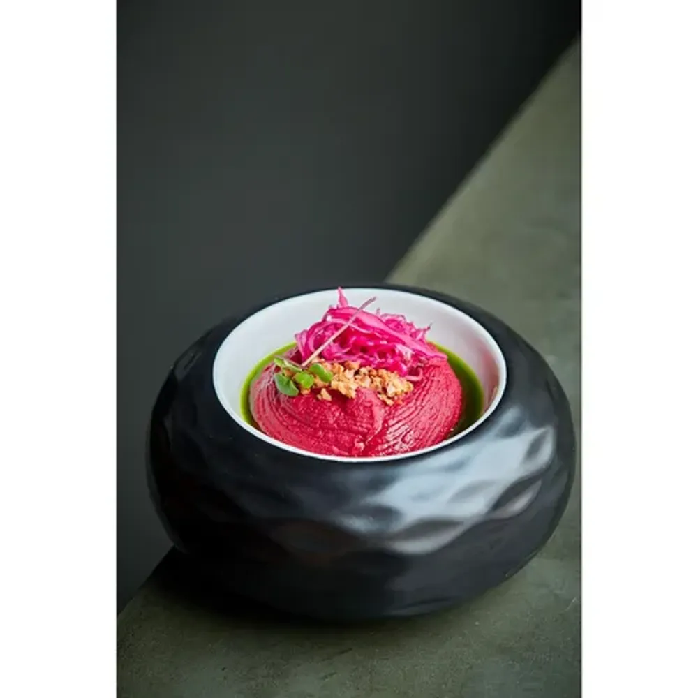 Блюдо круглое d 20 см h10 см 300 мл для подачи бело-черное "Shine" P.L. Proff Cuisine [1]