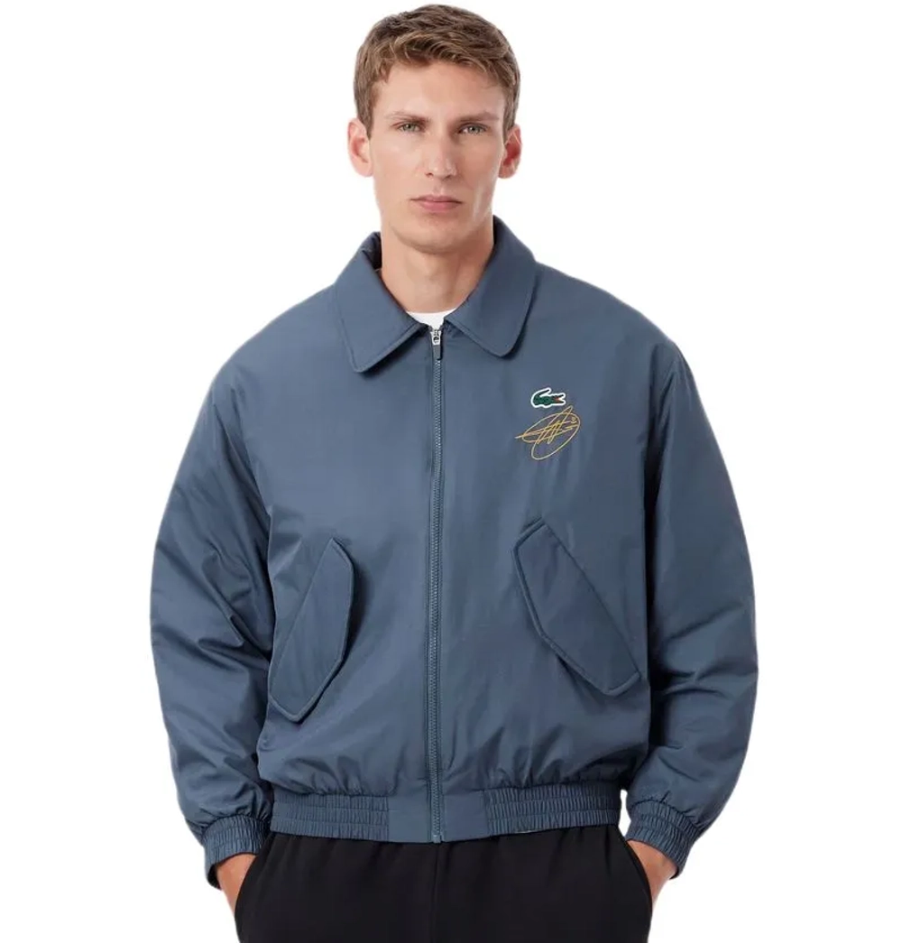 Мужская теннисная куртка Lacoste Tennis x Novak Djokovic - grey