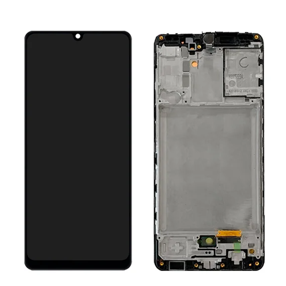 Дисплей Samsung Galaxy A31 в сборе с тачскрином на рамке (Black) (OLED)