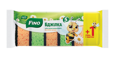 Губка кухонная Fino Пчелка (5+1 шт)