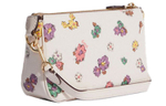 COACH Nolita Refined Pebbled Leather Pochette, Shoulder Bag, Wrist Bag, Clutch Small Women"s White