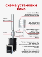 Бак выносной для теплообменника вертикальный 80 л, AISI 439 1,0 мм