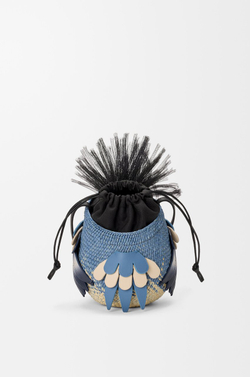 Loewe Сумка Bird в форме птицы из пальмы и телячьей кожи, синий