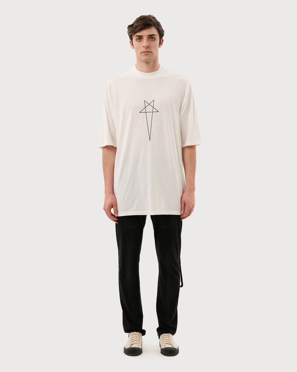 RICK OWENS DRKSHDW ФУТБОЛКА БЕЛАЯ LIDO JUMBO